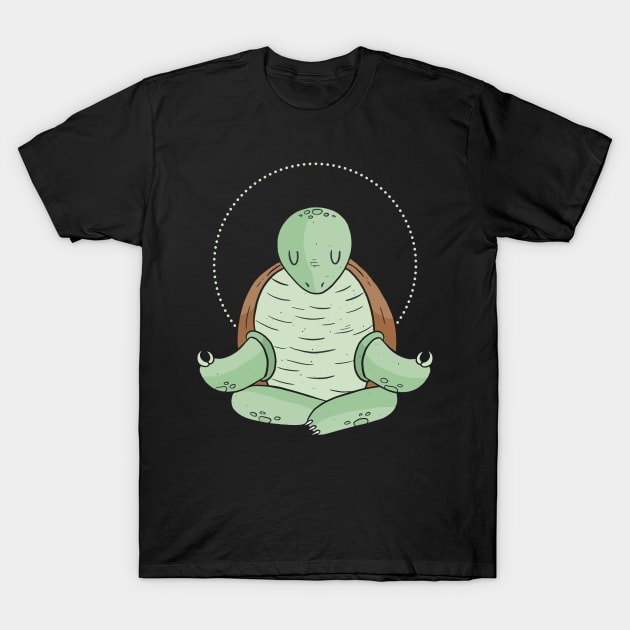 Yoga Turtle T-Shirt by zaher97